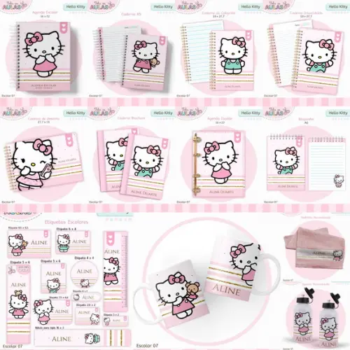 Combo Volta as Aulas Hello Kitty 2026 Arquivo Digital