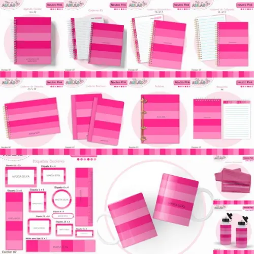 Combo Volta as Aulas Neutro Pink 2026 Arquivo Digital