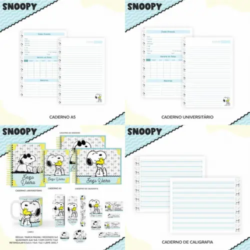 Combo Volta as Aulas Snoopy 2026 Arquivo Digital