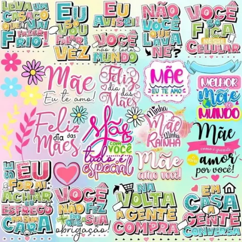Dia das Mães Frases - Kit Digital