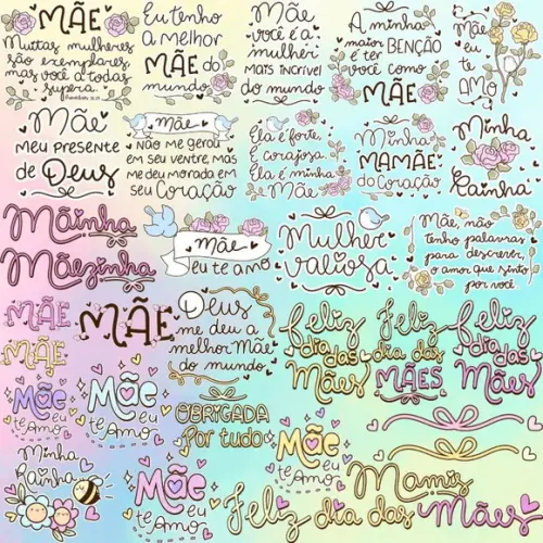 Dia das Mães Frases - Kit Digital