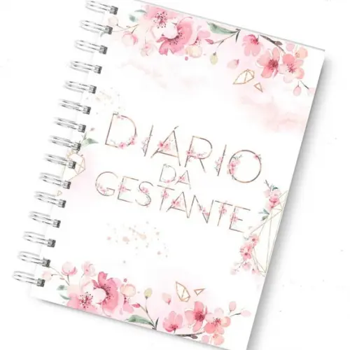 Diário Gestante Floral Arquivo Digital
