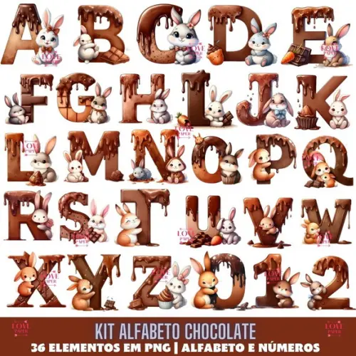 Kit Alfabeto Chocolate