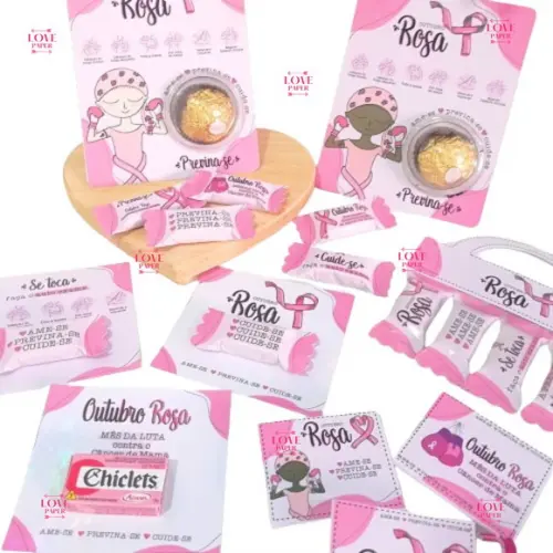 Kit Arquivos de Corte Balinhas Outubro Rosa