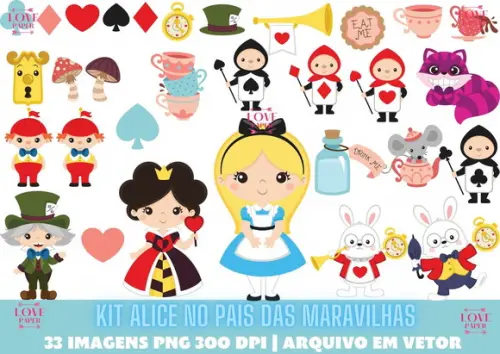 Kit Alice no País das Maravilhas