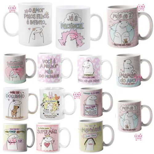 Kit Arte para Caneca Flork Dia das Mães
