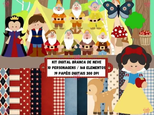 Kit Digital - Branca de Neve e os 7 Anões