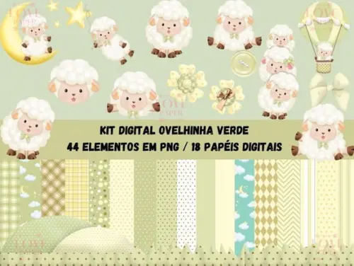 Kit Digital - Ovelhinha Verde