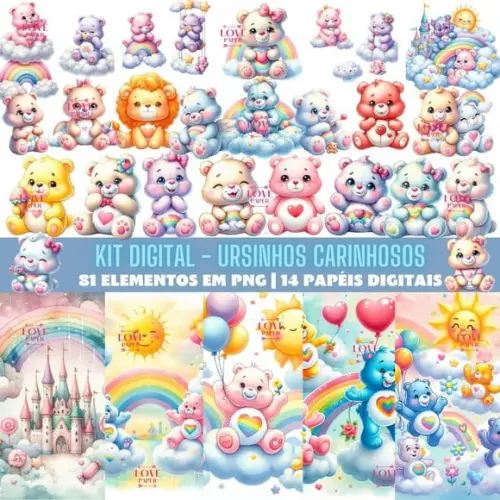 Kit Digital - Ursinhos Carinhosos