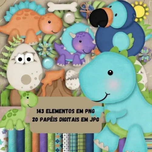 Kit Digital Baby Dino Cute