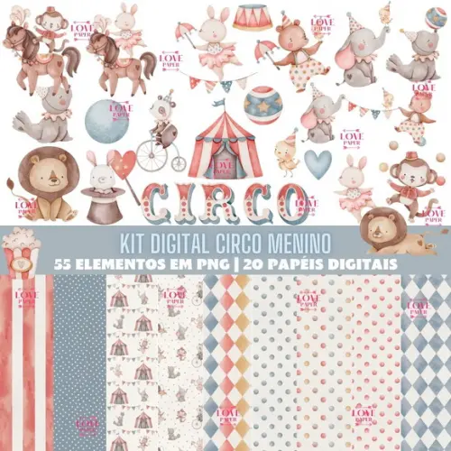 Kit Digital Circo Menino