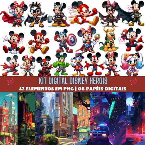 Kit Digital Disney Heróis