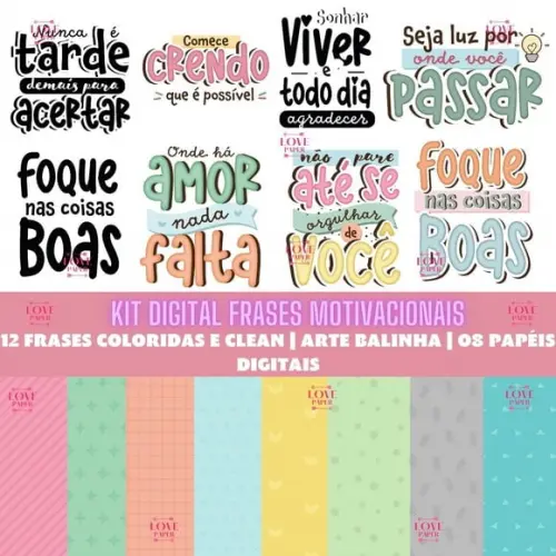 Kit Digital Frases Motivacionais