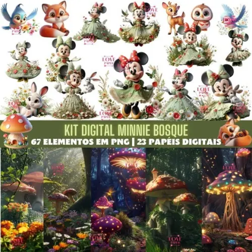 Kit Digital Minnie Bosque