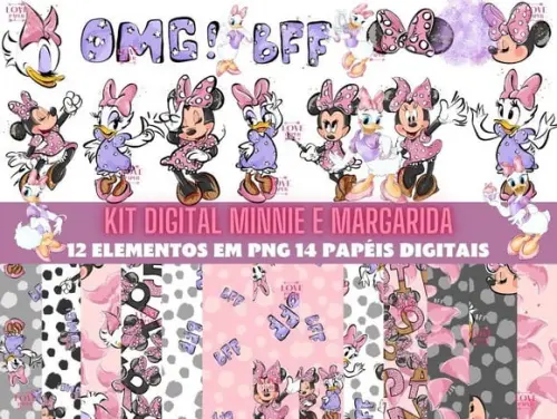 Kit Digital Minnie e Margarida