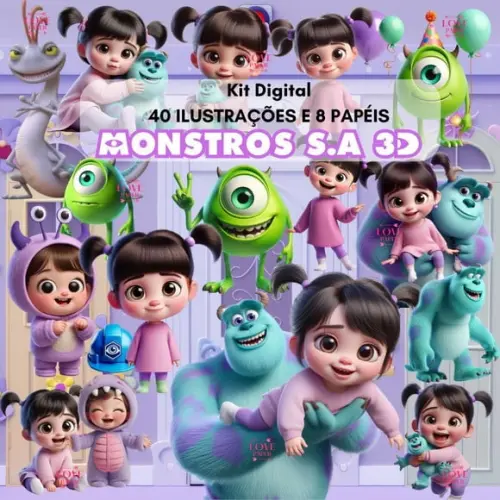 Kit Digital Monstros S.a 3d