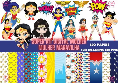 Kit Digital Mulher Maravilha