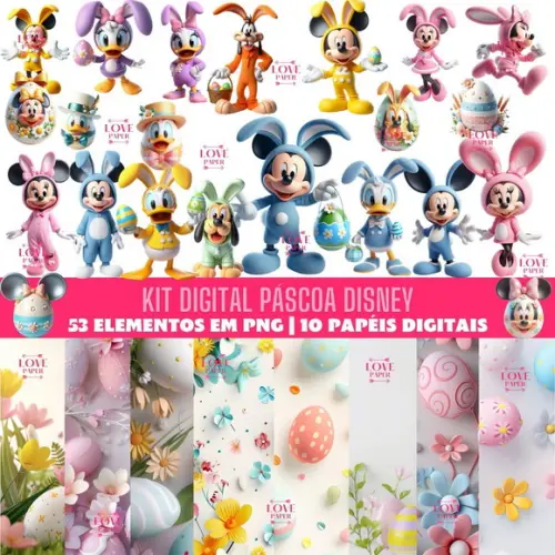 Kit Digital Páscoa Disney