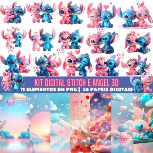 Kit Digital Stitch e Angel 3d