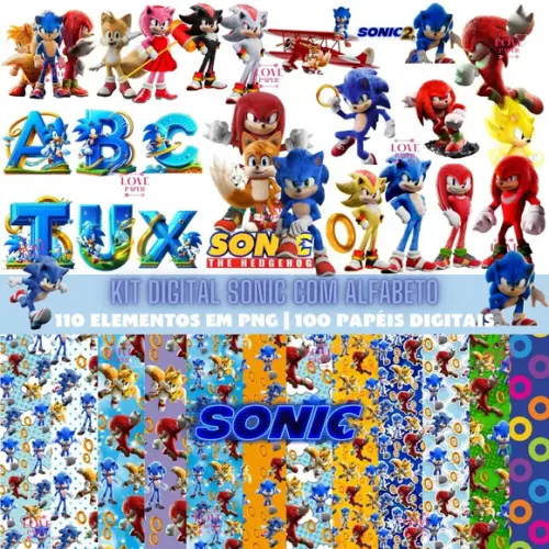 Kit Digital Sonic com Alfabeto