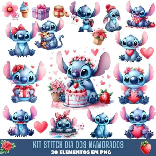 Kit Stitch Dia dos Namorados