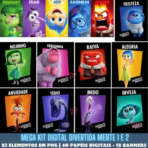 Mega Kit Digital Divertida Mente 1 e 2