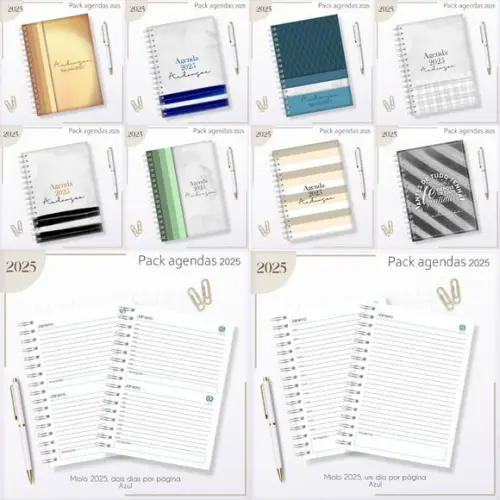 Pack Agendas Masculina 2025 - Arquivo Digital