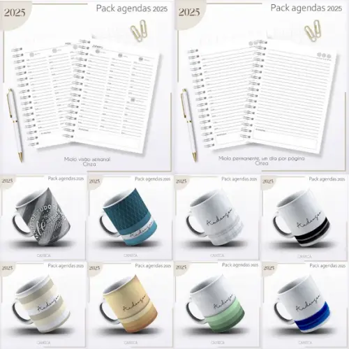 Pack Agendas Masculina 2025 - Arquivo Digital