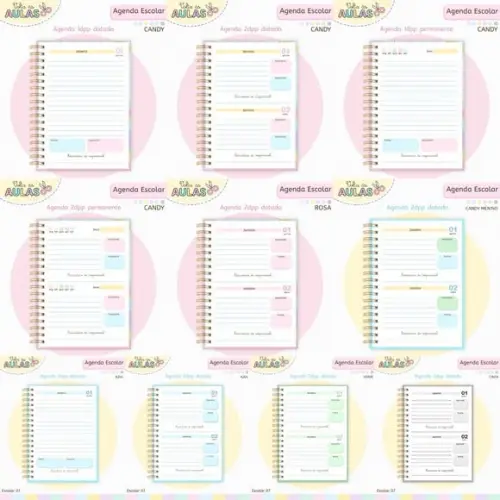 Pack Miolos Agendas Escolares 2026 Arquivo Digital