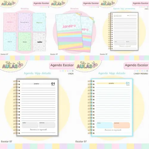 Pack Miolos Agendas Escolares 2026 Arquivo Digital