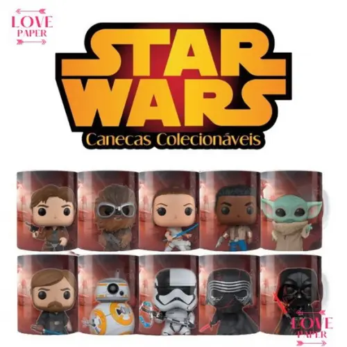 Pack Star Wars Arte para Caneca Arquivo Digital