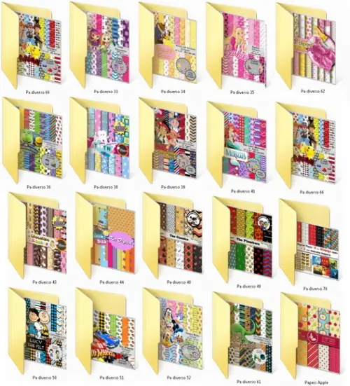 Papéis Digitais Combo com 100 Kits