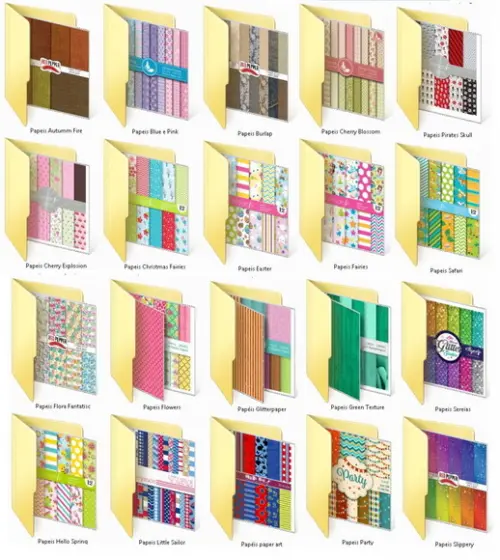 Papéis Digitais Combo com 100 Kits