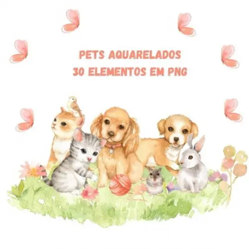 Pets Aquarelado - Cliparts