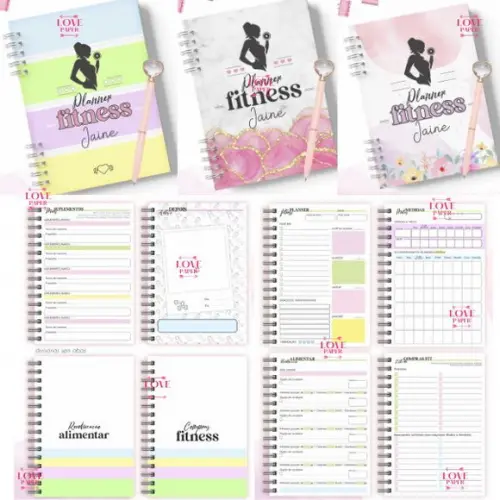 Planner Fitness Feminino - Arquivo Digital