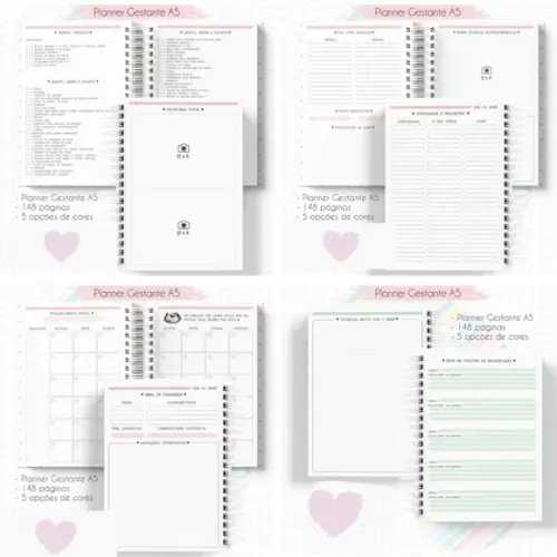 Planner Gestante A5 - Arquivo Digital