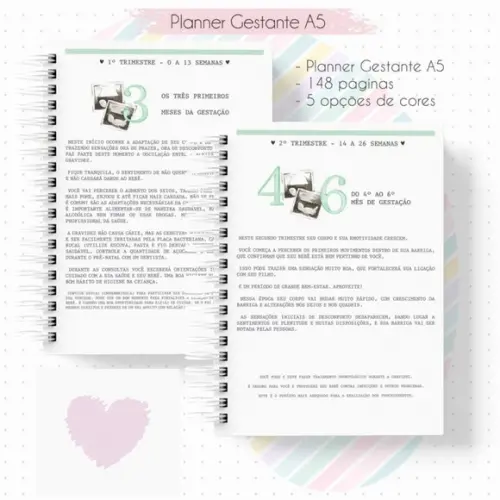 Planner Gestante A5 - Arquivo Digital