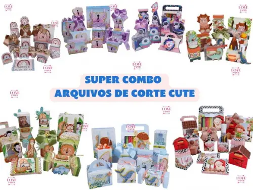 Super Combo Arquivos de Corte Cute - 7 Modelos