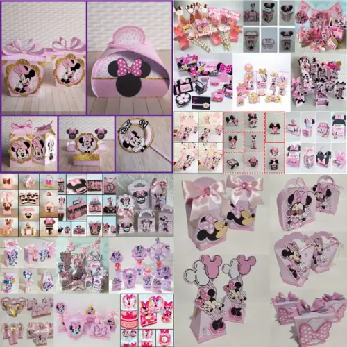Super Combo Arquivos de Corte Minnie Rosa - 20 Kits