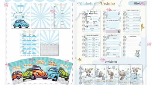 Super Combo Cadernetas+cartão do Sus 40 Temas Arquivodigital