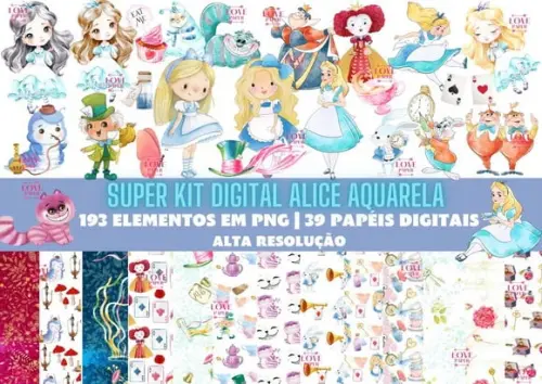 Super Kit Digital - Alice Aquarela