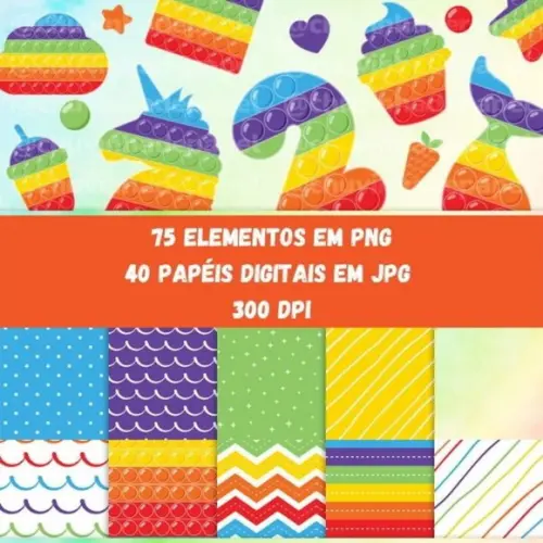 Super Kit Digital - Pop It Colorido e Candy