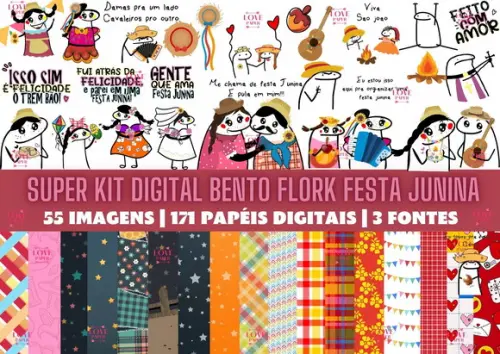 Super Kit Digital Bento Flork Festa Junina