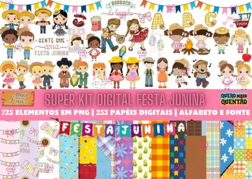 Super Kit Digital Festa Junina - 15 Kits