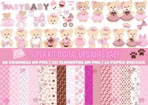 Super Kit Digital Ursinha Baby