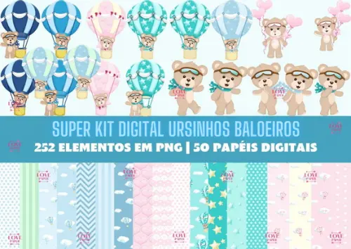 Super Kit Digital Ursinhos Baloeiros