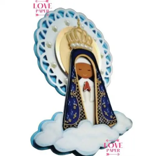 Topo de Bolo Nossa Senhora Arquivo de Corte Studio