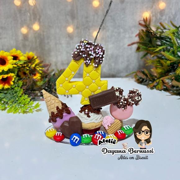 Vela Tema Doces a Pronta Entrega