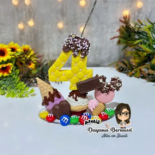 Vela Tema Doces a Pronta Entrega