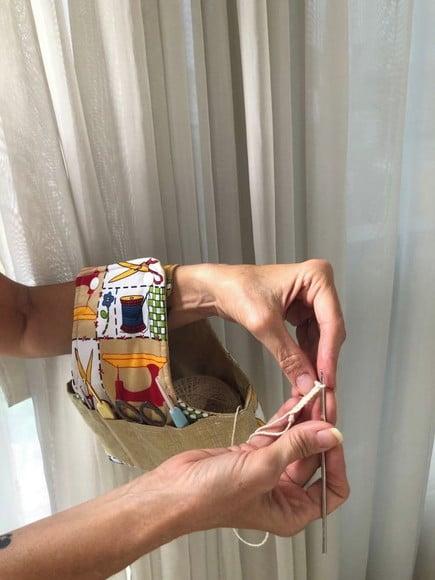 Bolsa Porta Crochê Lã Fios